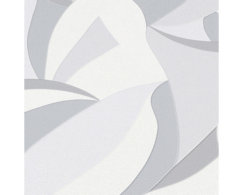 Tapete mit abstraktem Design in Weiß und Grau