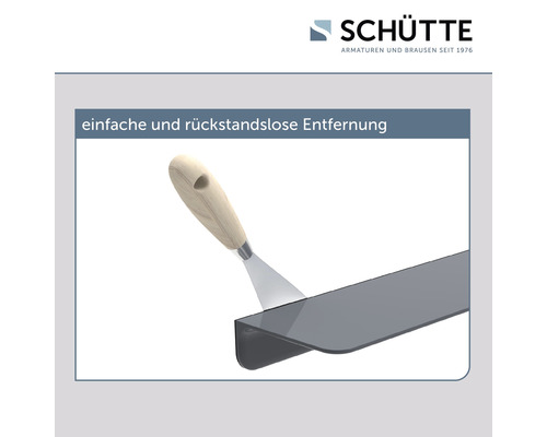 Werkzeug zum rückstandslosen Entfernen einer Duschablage