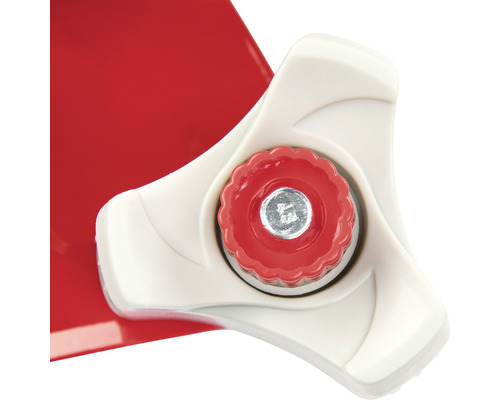 Detailansicht einer Schraube mit Flügelgriff