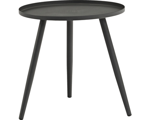 Runder Beistelltisch aus Metall mit drei Beinen