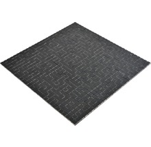 Aluminiummosaik Quadrat 29,0x29,0 cm selbstklebend schwarz matt-thumb-1