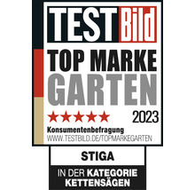 Test Bild Top Marke Garten 2023 Siegel für Stiga Kettensägen