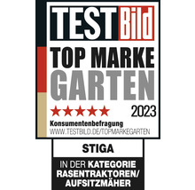 Test Bild Top Marke Garten 2023 Auszeichnung für Stiga Rasentraktoren/Aufsitzmäher