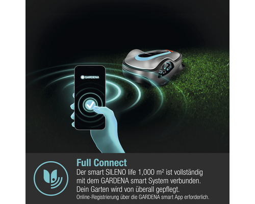 Gardena Mähroboter verbunden mit Smartphone App