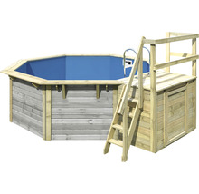 Holzpool mit Leiter und Plattform