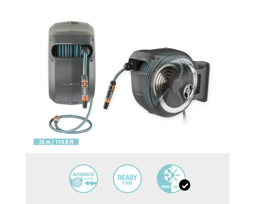 Gardena Roll-up Automatik Schlauchbox 35 Meter mit Gartenschlauch