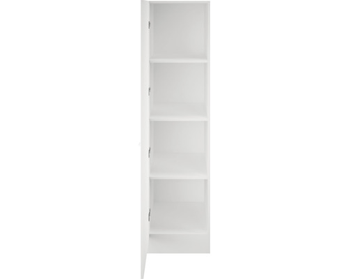 Offener, weißer Hochschrank mit Regalböden für Badezimmer