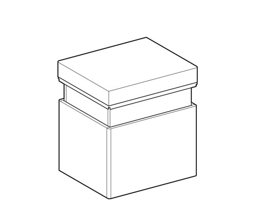 Schematische Darstellung eines quadratischen Schachtaufsatzes