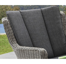 Gartensessel Destiny LUNA, Polyrattan + Aluminium, vintage grau