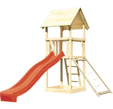 Spielturm mit Rutsche und Leiter aus Holz