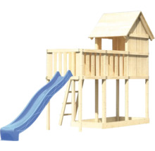 Spielturm mit Rutsche und Leiter aus Holz