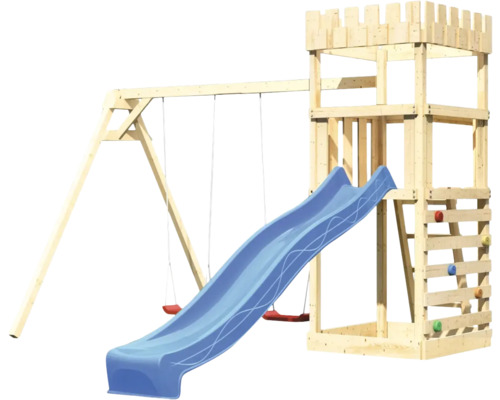 Spielturm mit Schaukel und Rutsche für den Außenbereich