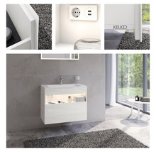 Waschbeckenunterschrank KeucoStageline 80x62,5x49 cm ohne Waschbecken weiß glänzend mit LED-Beleuchtung-thumb-9 Waschbeckenunterschrank KeucoStageline 80x62,5x49 cm ohne Waschbecken weiß glänzend mit LED-Beleuchtung-thumb-9