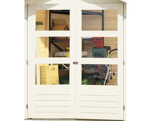 Gartenschuppen mit Doppeltür und Fenster