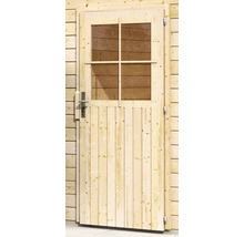 Holztür mit Glaseinsatz für Gartenhaus