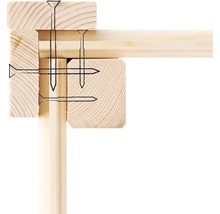 Illustration einer Holzverbindung mit Schrauben