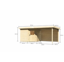 Holzgartenhaus mit Maßen