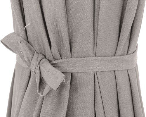 Grauer Sonnenschirmstoff mit Stoffband