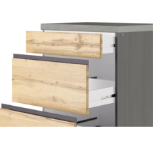 Unterschrank mit drei Schubladen in Holzoptik