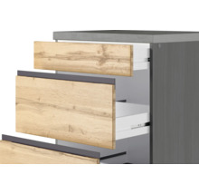 Waschbeckenunterschrank mit drei Schubladen in Holzoptik