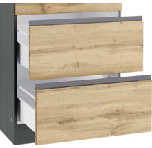 Unterschrank mit zwei Schubladen in Holzoptik