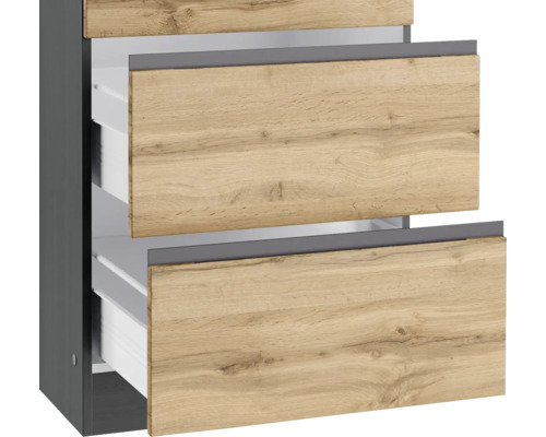 Unterschrank mit Holzdekor Schubladen