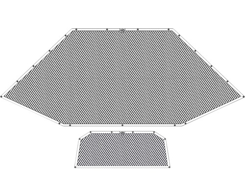Sonnensegel in Trapezform mit Befestigungsösen