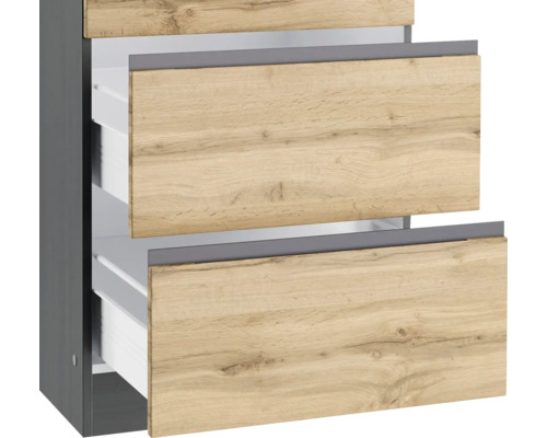 Unterschrank mit zwei Schubladen in Holzoptik