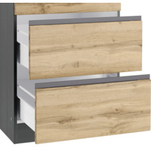 Unterschrank mit zwei Schubladen in Holzoptik