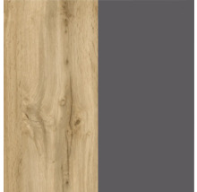 Holzdekor neben unifarbenem Dekor