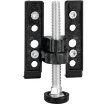 Höhenversteller für Möbel mit Gewindespindel und Befestigungslaschen