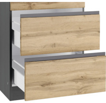 Waschbeckenunterschrank mit zwei Schubladen in Holzoptik
