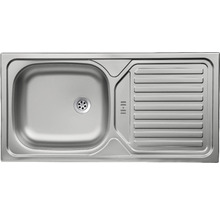 Spüle aus Edelstahl mit Abtropffläche