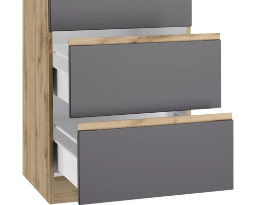 Schrank mit Schubladen und Holzoptik