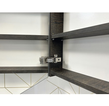 Spiegelschrank Sanox 3-türig 160x12x65 cm Craft oak-thumb-4