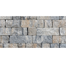 Mauer aus Betonsteinen