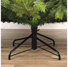 Detailaufnahme des Fußes eines künstlichen Weihnachtsbaums