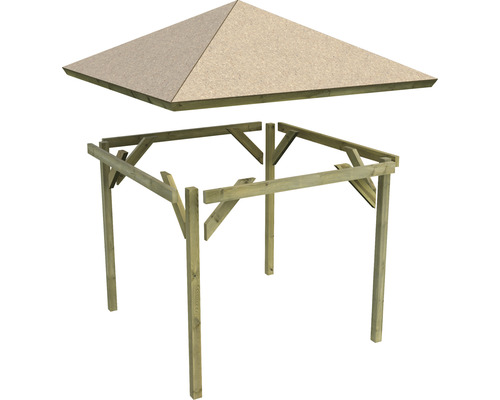 Holzpavillon Bausatz mit Dach