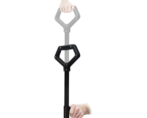 Stiel mit Griff zur Verwendung mit einem Spaten