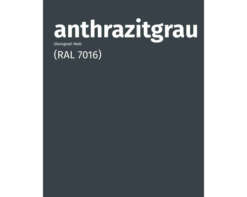 Anthrazitgraue, matte Oberfläche (RAL 7016)