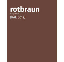 Rotbraune Farbe, Glanzgrad matt, RAL 8012