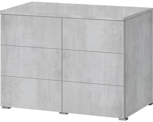 Kommode mit sechs Schubladen im Betondesign