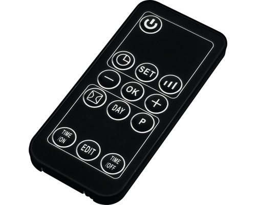 Schwarze Fernbedienung mit mehreren Tasten