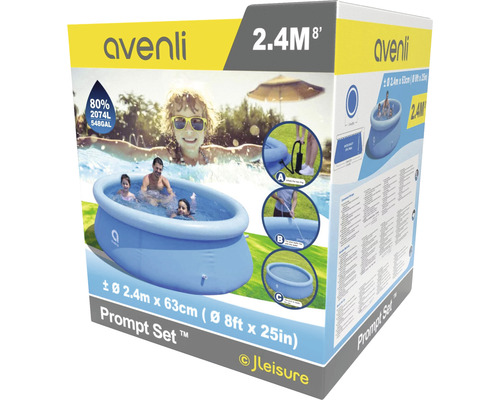 Avenli Prompt Set Pool Verpackung, Durchmesser 2,4 Meter