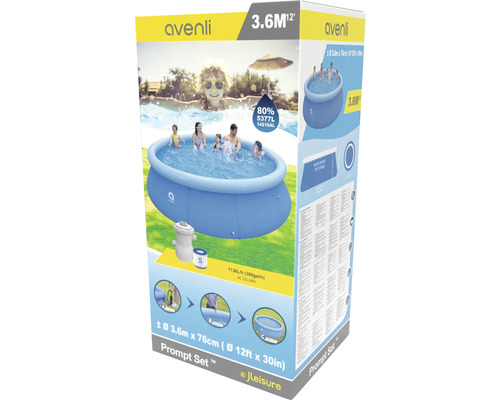 Avenli Prompt Set Pool Verpackung, 3,6 Meter Durchmesser