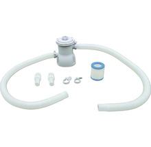 Poolfilteranlage mit Schläuchen, Filtern und Zubehör