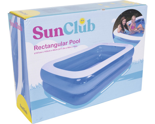 SunClub Rechteckpool Verpackung mit Größenangabe