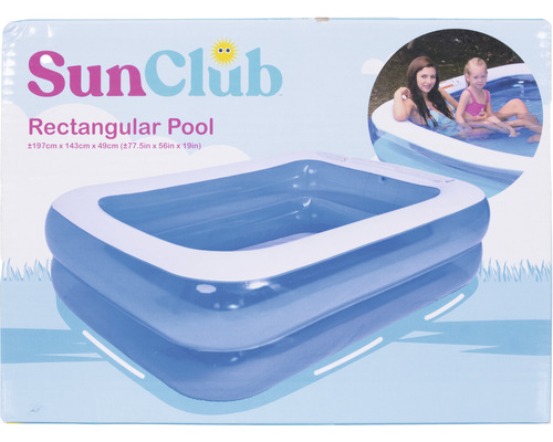 SunClub Rechteckiger Pool circa 197 Zentimeter mal 143 Zentimeter mal 49 Zentimeter