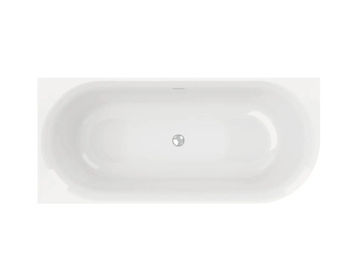 Freistehende Badewanne von oben mit Ablauf