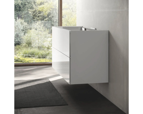 Hängender Waschtischunterschrank im Badezimmer mit zwei Schubladen